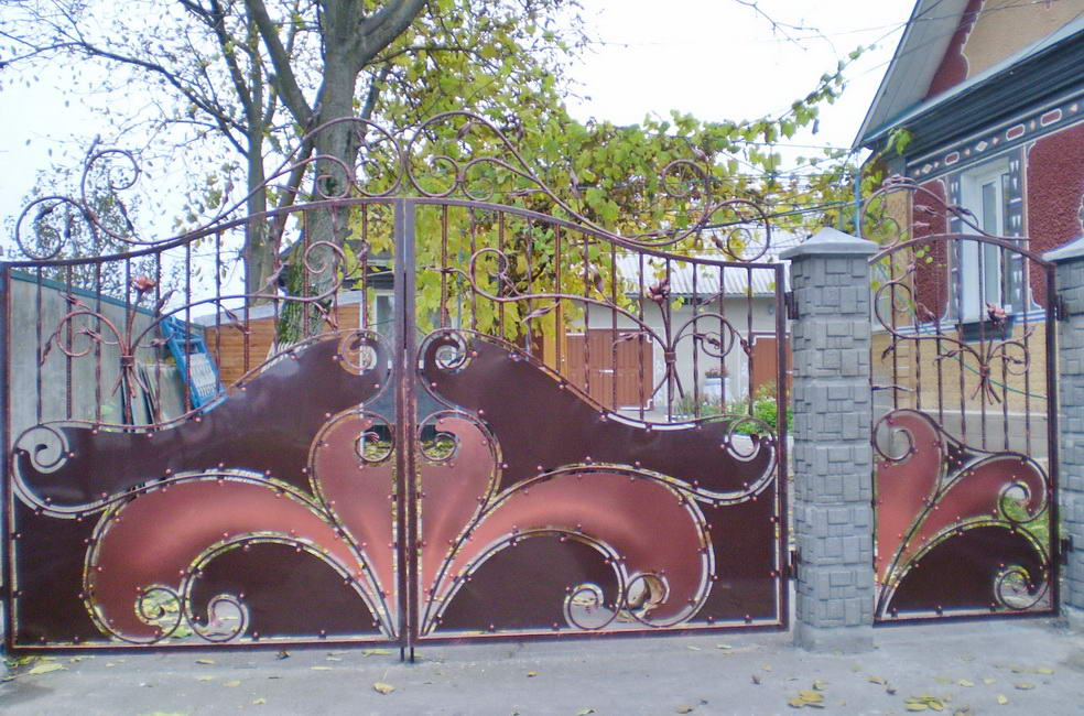 Кованые ворота Сова