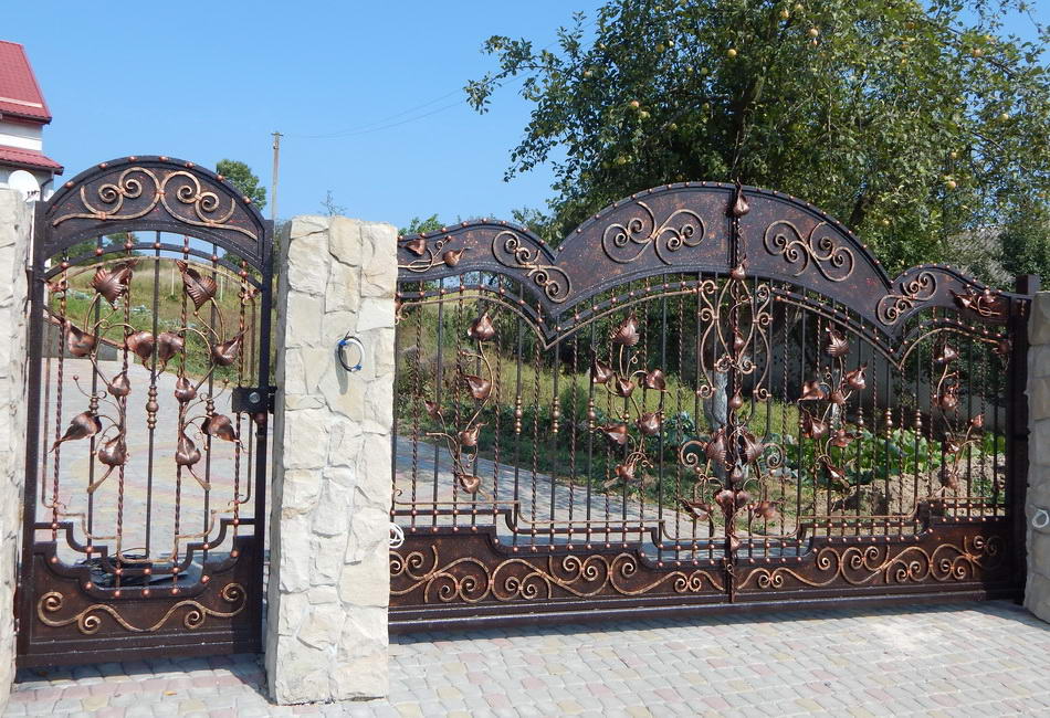 Кованые ворота Яремче